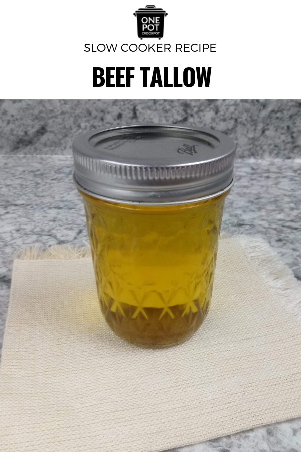 If you've been wanting to create your own infused slow cooker beef tallow, you' ll love this simple and easy to do recipe!  #beeftallow #slowcooker #crockpot #slowcookingclub
